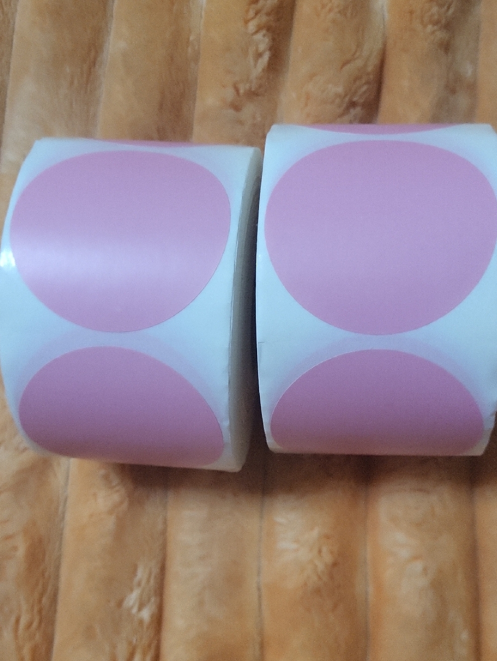 Genuine 2 Inch Pink Circle Thermal Stickers Labels,